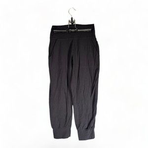 lululemon athletica Black Track Pants- CROPPED